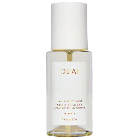 St. Barts Hair and Body Mist - OUAI | Sephora Ouai Hair Perfume, Ouai Hair And Body Mist, Ouai St Barts Perfume, St Barts Ouai, Ouai Lotion, Ouai Perfume, Ouai St Barts, Hair And Body Mist, Ouai Hair