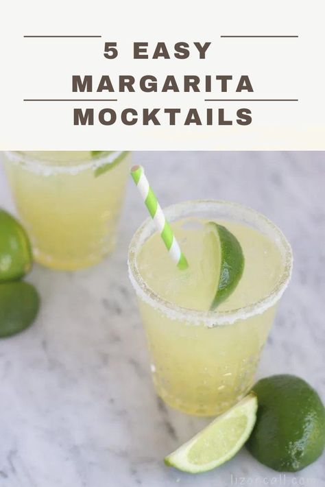 Non Alcoholic, Virgin, Mocktail or however you'd like to call it - Margarita Recipes that are easy to enjoy throughout your pregnancy Non Alcoholic Lime Drinks, Non Alcoholic Margarita Recipes, Mocktail Recipe Margarita, Tequila Mocktail Recipe, Spicy Margarita Mocktail Non Alcoholic, Virgin Lime Margarita, Mocktail Recipe Batch, Cinco De Mayo Mocktails Non Alcoholic, Non Alcohol Margaritas