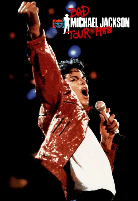 Michael Jackson Tour, Michael Jackson Bad Tour, Michael Jackson Poster, Michael Jackson Bad Era, Michael Jackson Wallpaper, Jackson Bad, Photos Of Michael Jackson, Michael Jackson Art, Michael Jackson Smile