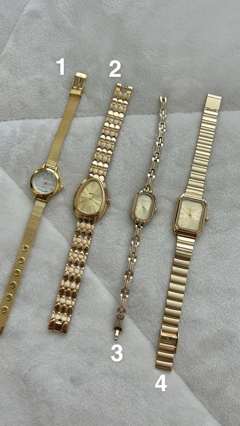 Dainty Watches For Women, Golden Watch Women, Dainty Gold Watch, Golden Watches, Vintage Saat, Vintage Gold Watch, Vintage Watches Women, Gold Watches Women, Post Grad