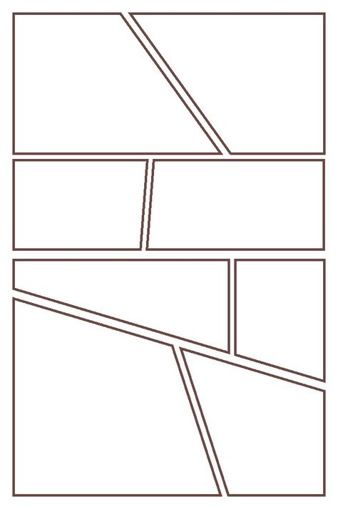 Comic Pannel Layout Blank, 8 Panel Comic Layout, Graphic Novel Template, Comic Frame Template, Manga Shading Techniques, How To Make A Comic Strip, Manga Page Layout, Comic Panel Ideas, Manga Template