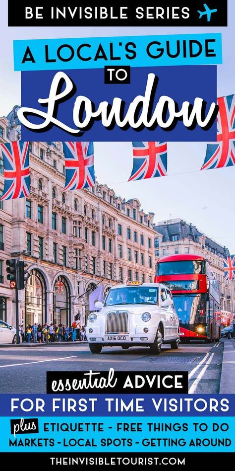 Traveling to London for the first time? This local's guide to London has you covered. Top advice for things to do in London to experience the city like a local, written from an American perspective! | The Invisible Tourist #london #thingstodo #londonmarkets #livinginlondon #londonexpat #londontips #unitedkingdom #englandtravel #londonfood #invisibletourism #likealocal London England Travel, London Streets, London Tips, Weekend In London, London Itinerary, London Vacation, Travel Guide London, Living In London, United Kingdom Travel