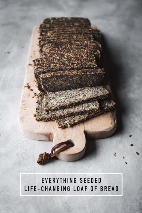 EVERYTHING SEEDED LIFE-CHANGING LOAF OF BREAD - ful-filled Pan Sin Gluten, Raw Pumpkin Seeds, Seed Bread, Healthy Bread, Loaf Of Bread, Vegan Bread, Gluten Intolerance, Food Test, Everything Bagel