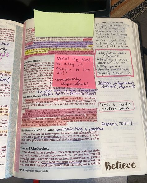 MATTHEW 6:33 🦋🩵🌸💕 I love washi tape in the Bible ☺️🤭 Matthew 6:33 “but seek first the kingdom of God and his righteousness and all these things will be added to you!” What does it look like to be completely dependent on God and trust He will provide enough for today? For Matthew 6:34 also says “ therefore do not worry about tomorrow for tomorrow will worry about itself. Each day has enough trouble for its own” #matthew #matthew6 #matthew633 #biblejournaling #biblestudy #godwillprovide ... Matthew 6 Bible Notes, Matthew 6:9-13 Lord's Prayer, Matthew 6:34, Matthew 6:33, Bible Matthew, Do Not Worry About Tomorrow, Seek First The Kingdom, Plan Quotes, Prayer Journal Printable