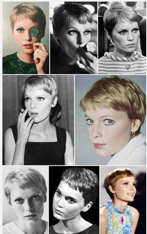 mia farrow pixie. I was a teenager and decided to do it too. Big mistake! Mia Farrow Pixie, Different Pictures, Mia Farrow, Really Short Hair, Super Short Hair, Hair Women, Very Short Hair, Haircut And Color, Short Pixie Haircuts