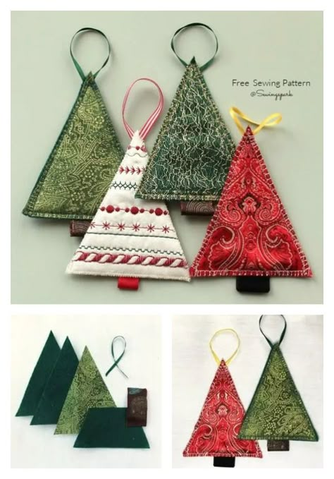 Quilted fabric ornaments