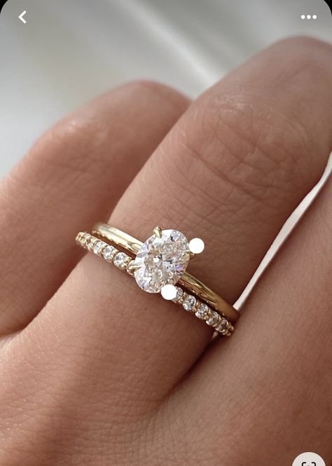 Solitaire Engagement Ring Stack, Ring Stack Wedding, Oval Diamond Solitaire Ring, Oval Diamond Solitaire, Dream Wedding Ring, Stacked Wedding Bands, Stacked Wedding Rings, Bespoke Engagement Ring, Diamond Solitaire Ring