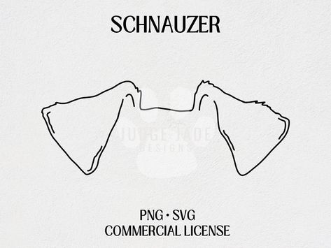 Miniature Schnauzer Outline Tattoo, Dog Ear Outline Tattoo Silhouettes, Dog Cricut Svg, Schnauzer Outline Tattoo, Schnauzer Line Art, Schnauzer Ears Tattoo, Schnauzer Tattoo Minimalist, Mini Schnauzer Tattoo, Schnauzer Outline