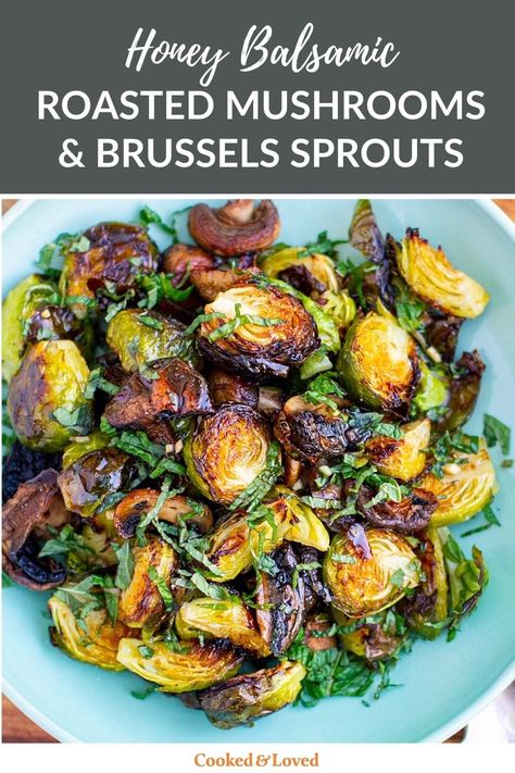 Brussels Sprout And Mushroom, Brussels Sprouts Mushrooms, Brussel Sprouts Mushrooms Recipes, Brussel Sprout With Mushrooms, Vegan Thanksgiving Brussel Sprouts, Roasted Vegetables With Mushrooms, Mushrooms Brussel Sprouts, Roasted Brussel Sprouts And Mushrooms, Brussell Sprouts Recipes Thanksgiving