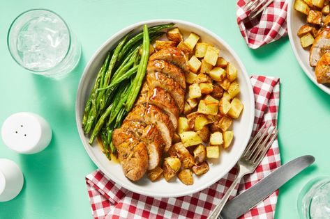 Honey Pork Tenderloin, Honey Pork, Thyme Chicken, Pork Tenderloin Recipe, Tenderloin Recipe, Hello Fresh Recipes, Pork Glaze, Glazed Chicken, Pork Tenderloin Recipes