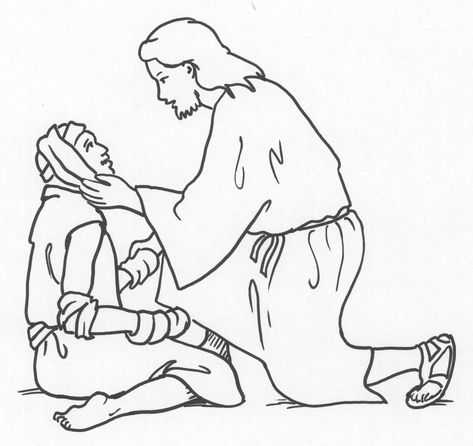 Christ healing a leper. My line art drawing, from a screenshot from a video. Healing Drawing, Jesus Healing, Simple Drawings, Simple Line Drawings, Healing Arts, Male Figure, Fantasy Novels, Jesus Pictures, Drawing Videos