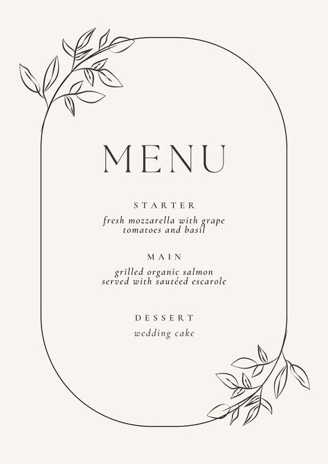 Elegant Wedding Menu, Templates Aesthetic, Menu Card Design, Wedding Menu Template, Beige Aesthetic, Wedding Desserts, Menu Template, Instagram Highlight Icons, Menu Cards