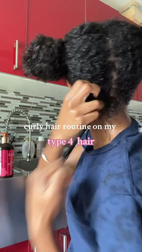 curly hair routine (type 4 hair) Type 4 Curly Hair, Coily Hair Care, Curl Routine, Hair Washing Routine, Puffy Hair, Natural Hair Care Routine, Afro Hair Care, Natural Hair Routine, Curly Hair Care Routine