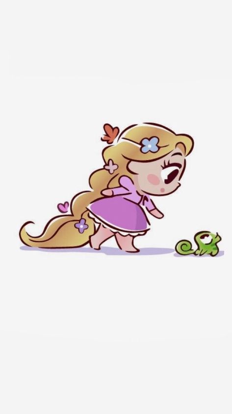 Rapunzel Cartoon, Disney Mignon, Baby Disney Characters, Disney Doodles, Disney Character Drawings, Disney Character Art, Disney Characters Wallpaper, Character Drawings, Doodle Characters