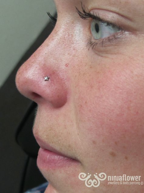 Nostril piercing with star top  #nostril #nosepiercing #piercing #bodypiercing #bodyjewelry #legitbodyjewelry #ninjaflower #sparkly #pretty #star Right Nostril Piercing, Star Nostril Piercing, Nose Piercing Jewelry Aesthetic, Nostril Piercing Aesthetic, Star Nose Piercing, Nose Peircing, Nostril Piercing Jewelry, Dream Piercings, Nose Ring Jewelry