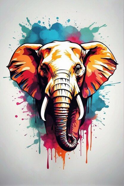 Photo vector elephant paint water color | Premium Photo #Freepik #photo Elephant Art Painting, Colorful Elephant Painting, Intermediate Drawing, Elephant Artwork, Elephant Wallpaper, Elephant Images, Elephant Colour, Elephant Pictures, Paint Water