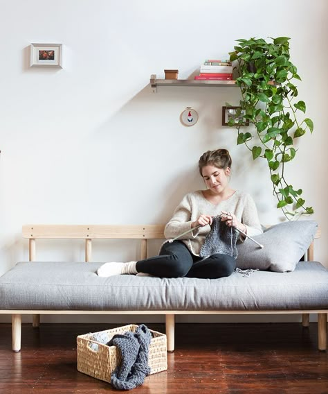 Greycork Design Furniture Ikea Alternative, Budget Home | We spoke with John Humphrey of U.S.-based brand Greycork to get the scoop on the company's line of low-cost, flat-pack furniture. #refinery29 http://www.refinery29.com/2015/08/92217/greycork-ikea-alternative-budget-furniture Ikea Studio Apartment, Ikea Sofa Bed, Apartment Size Sofa, Budget Furniture, Flat Pack Furniture, Ikea Sofa, Apartment Furniture, Cheap Furniture, Furniture Maker