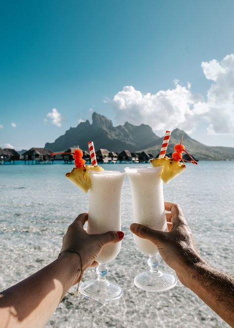 Four Seasons Bora Bora Resort: A Honeymoon Dream | Away Lands Tropical Packing List, Four Seasons Bora Bora, Bora Bora Honeymoon, Beach Vacation Packing, Bora Bora Resorts, Honeymoon Pictures, Dream Honeymoon, Drinks Trolley, Overwater Bungalows