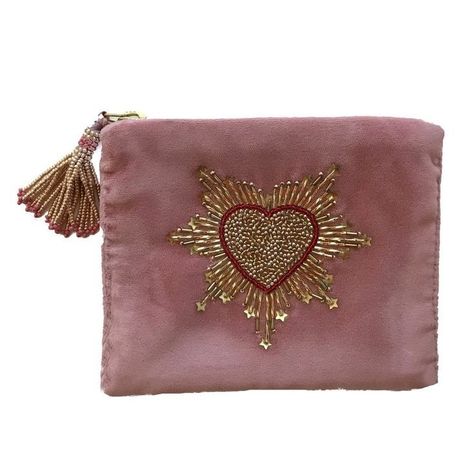 Crafternoon Tea, Bead Bag, Magic Hands, Rose Velvet, Handmade Clutch, Rose Heart, Rosé Heart, Mini Hands, Handcrafted Bracelets