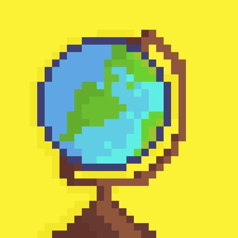 Pixel art of Earth Pixel Earth, Bat Signal, Superhero Logos, Pixel Art, Minecraft, Bat, Art, Logos