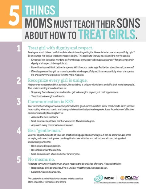 These ideas apply to all children. Respect other human beings. ; Share these 5 things how to treat girls with your son today. Teaching Children Respect, Respect Quotes, Parenting Boys, Pumping Moms, Parenting Help, Smart Parenting, Baby Sleep Problems, Raising Boys, Teaching Children