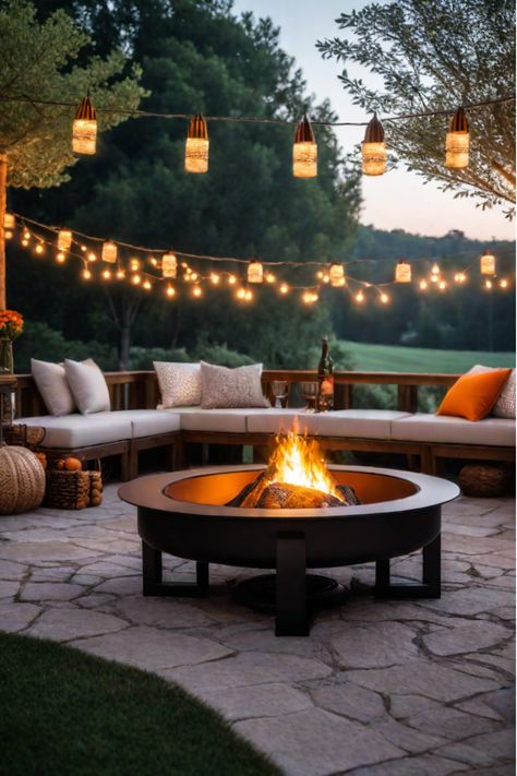 Discover 9 unique and delicious ways to use your backyard firepit for year-round outdoor cooking, from campfire pizzas to savory stews. Elevate your #Firepits Backyard Ideas with these must-try recipes and tips. Fire Pit Woods, Bonfire Seating Ideas, Fire Pit Cooking Ideas, Garden Firepits, Round Fire Pit Area, Unique Fire Pit Ideas, Spanish Yard, Firepits Backyard Ideas, Back Yard Fire Pit