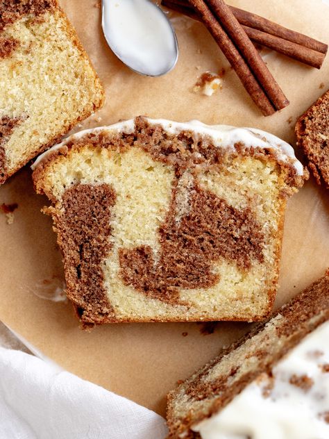 Cinnamon Loaf Cake - Julie Marie Eats Dessert Loaf Recipes, Cinnamon Loaf Cake, Monkey Breads, Coffee Cake Loaf, Cinnamon Loaf, Carrot Cake Loaf, Caramel Apple Cake, Cinnamon Streusel, Cinnamon Cake