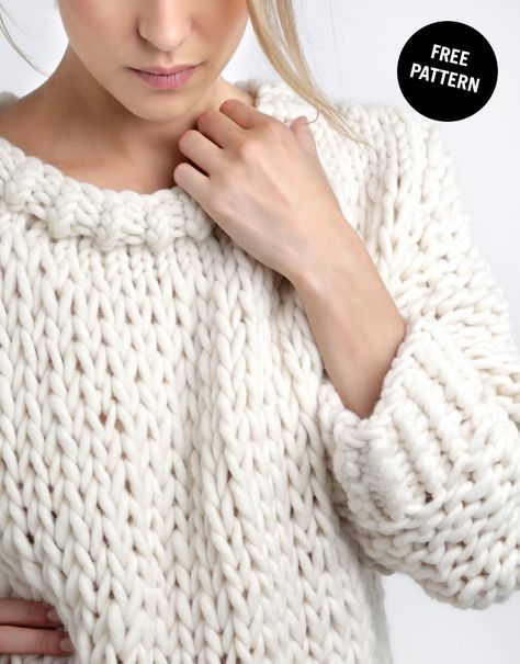 Free knitting patterns | Knitting | WOOL AND THE GANG -sign up to download                                                                                                                                                      More Pull Mohair, Wool And The Gang, Knitting Patterns Free Sweater, Jumper Knitting Pattern, Chunky Knitting Patterns, Chunky Knitting, Diy Vetement, Free Knitting Patterns, Knitting Wool