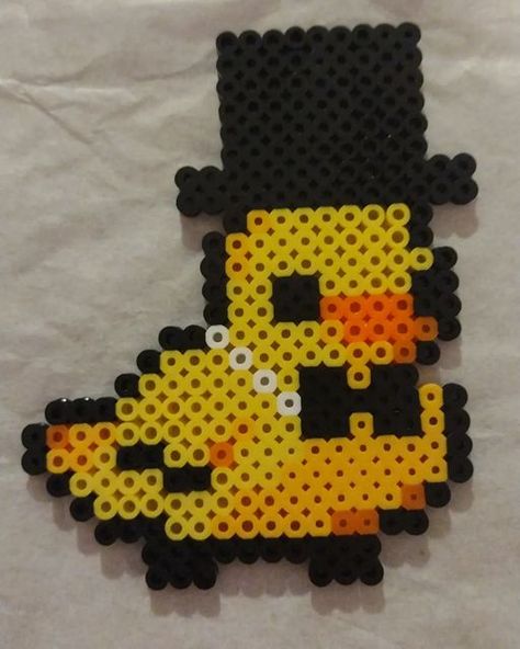 Shrimp Perler Beads, Rubber Duck Perler Beads, Perler Beads Steven Universe, Perler Bead Patterns Duck, Detailed Perler Bead Patterns, Easy Fuse Bead Patterns, Puler Beads Ideas, Small Pearler Beads Patterns, Cool Perler Beads