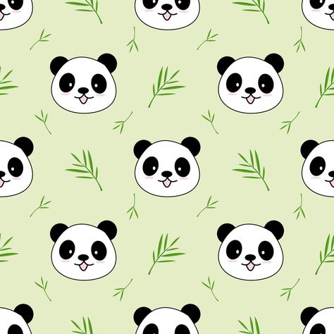 Cute Panda Seamless Pattern Background, Cartoon Panda Bears Vector illustration, Creative kids for fabric, wrapping, textile, wallpaper, apparel. Cartoon Seamless Pattern, Panda Art Cute Wallpaper, Cute Panda Wallpaper Iphone, Panda Wallpaper Iphone, Panda Bears Wallpaper, Panda Background, Repeating Pattern Design, Panda Illustration, Fabric Wrapping