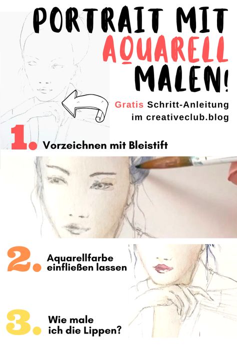 In wenigen Schritten kannst du dein eigenes Aquarell-Bild bestaunen. Mit dieser klaren Schrittanleitung funktioniert es ganz einfach. Vorzeichnen mit Bleistift, Farbe einfließen lassen und zart schattieren. Wie du die richtigen Lasuren setzt und welche Aquarellfarben du am besten verwendest, erkläre ich dir in meinem neuen Blogbeitrag "Tokyo Fächermädchen". #malen #aquarell malen #aquarell portrait #portraitmalen #portrait ideen #aquarell #aquarellmalen #aquarell gesichter malen  #maltutorial Diy Painting, Drawing Sketches, Painting & Drawing, Digital Art, Drawings, Art