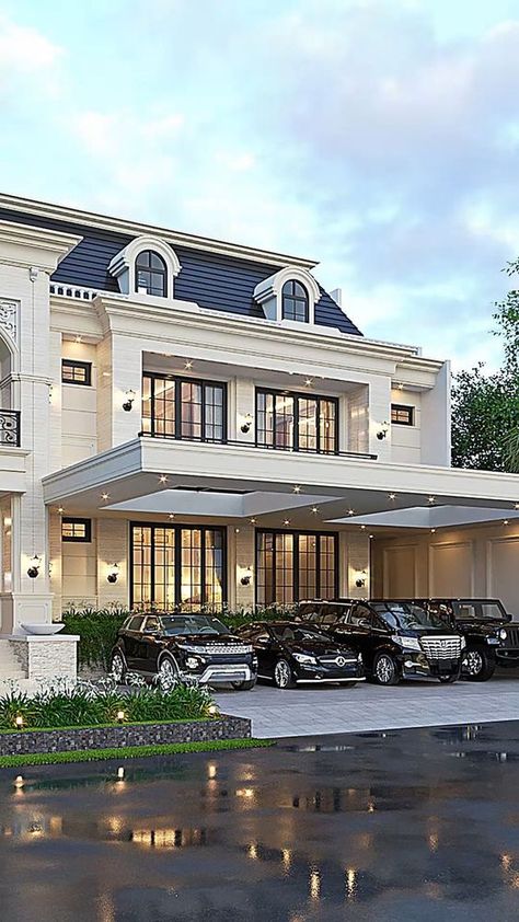 Black Barndominium, Modern Barndominium, Luxury Houses Mansions, Interior Decorating Ideas, House Balcony Design, Classic House Design, Building House Plans Designs, Luxury House Interior Design, Architectural Design House Plans