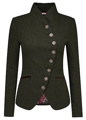 Joe Browns Heritage Herringbone Jacket Jacket Outfit Women, Herringbone Jacket, Button Up Jacket, Green Blazer, Joe Browns, Tweed Blazer, Work Attire, Mode Inspiration, Work Fashion