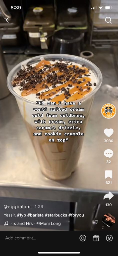 Starbucks Drinks Butterbeer, Cookie Crumble Starbucks Drink, Starbucks Cold Brew, Cookie Butter Latte Starbucks, Starbucks Drinks Vinalla Bean, Vanilla Sweet Cream Cold Brew Starbucks Order, Starbucks Cookies, Starbucks Secret Menu Recipes, Starbucks Drinks Diy