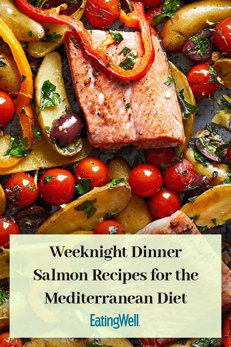 Mediterranean Diet Recipes For Crock Pot, Salmon Mediterranean Diet, Mediterranean Diet Recipes Pescatarian, Mediterranean Diet Recipes Dinners Salmon, Clean Eating Fish Recipes, Mediterranean Diet Salmon Recipes, Eating Well Mediterranean Diet, Salmon Mediterranean Recipes, Mediterranean Salmon Dinner