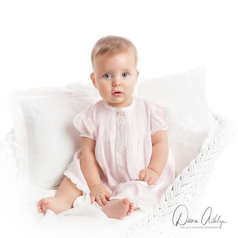 Heirloom Photos, Heirloom Photography, First Year Milestones, One Year Photos, Baby Watch, Heirloom Portraits, Milestone Photography, 1st Birthday Pictures, Bright White Background