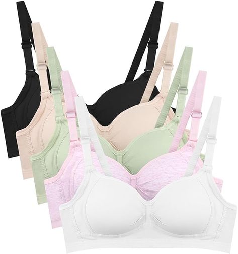 PRICES MAY VARY. Gentle on Skin - Our teen bras are made of soft, breathable fabric that's gentle on young skin, keeping girls cool and comfortable all day long. Upgrade Your Daughter's Bra - Our bras are ideal for mothers looking to upgrade their daughter's sports bra or training bra. Available in sizes 32A 34A 36A 38A for ages 8-10 10-12 12-14 14-16 16-18 years old, our bras provide the perfect combination of comfort and support. Perfect Fit - With 3 adjustable hooks and eye closures and adjus Teen Bra, Stylish Bra, Comfy Bra, Young Skin, Cute Bras, Christmas Mom, Kids Luggage, Sport Bra