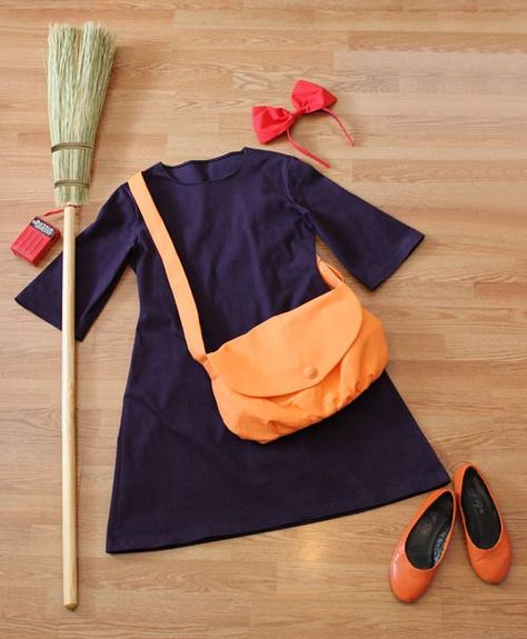 Kiki Costume Studio Ghibli, Studio Ghibli Costume Halloween, Studio Ghibli Costume Ideas, Studio Ghibli Halloween Costumes, Ghibli Halloween Costumes, Studio Ghibli Costume, Kiki's Delivery Service Costume, Ghibli Costume, Studio Ghibli Cosplay