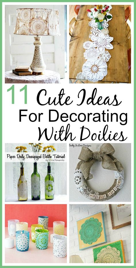 Framed Doilies, Doilies Diy, Doily Art, Room Decor Crafts, Home Decor Diy Crafts, Doilies Crafts, Lace Crafts, Rustic Crafts, Cute Ideas