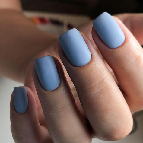 Akzentz Luxio - Suave - The Nail Hub Periwinkle Nails, Nail Art Bleu, Blue Matte Nails, Blue Gel Nails, Light Blue Nails, Manicure Colors, Blue Nail Art, Shellac Nails, Gel Nail Designs