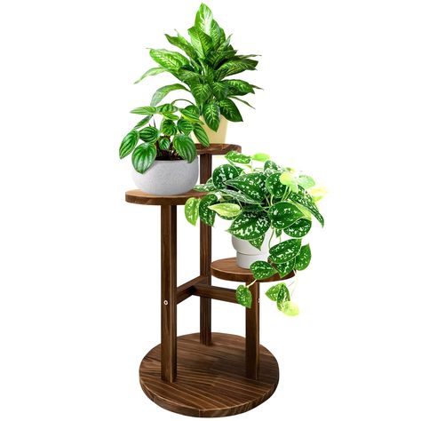 PRICES MAY VARY. 【Plant Stand Indoor】This is the latest version of 3 tier plant stand indoor with unrivalled advantages made by us, who have been producing tiered plant stand for 10 years and constantly improve them according to customers' advice. We have upgraded the thickness of support rods and the trays, and expanded the distances between 3 trays . This makes the tiered plant stands indoor more solid, stable and balanced, ensures that each plant absorb enough sunlight. 【Pine Wood Plant Holde Corner Plant Decor, Diy Tiered Plant Stand, Planter Stand Indoor, Plants Corner, 3 Tier Plant Stand, Tiered Plant Stand Indoor, Tiered Plant Stand, Tier Plant Stand, Flower Shelf