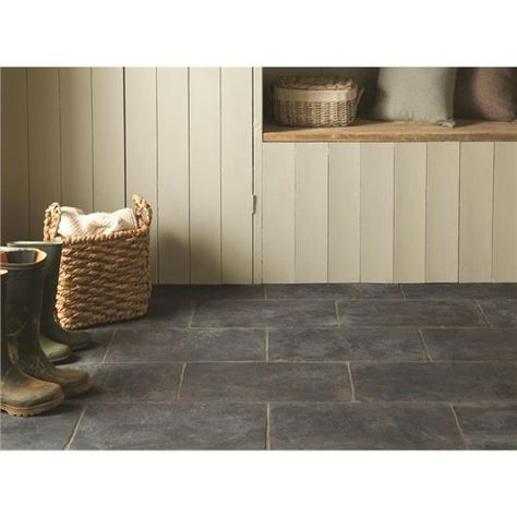 Greyfriars Limestone Limestone Tiles, Limestone Flooring, Black Tile, Mudroom Laundry, Laundry Mudroom, Limestone Tile, Mud Rooms, Slate Flooring, Black Tiles