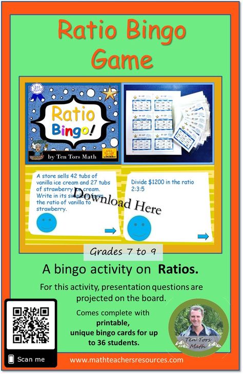 Ratio Games, Math Clipart, Resources For Teachers, Math Projects, Student Drawing, Middle School Math, Online School, Bingo Cards, Elementary Teacher