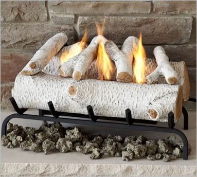 Real-Flame-2609-B-Birch-24-Gel-Log-Insert Birchwood Fireplace Logs, Faux Wood Log Fireplace Screen, Fake Electric Fireplace Logs, Realistic Electric Fireplace Logs, Log Electric Fireplace, Battery Operated Fireplace Logs, Dress A Fireplace, Fireplace Sets, Summer Installation