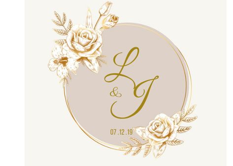 Logo L & J Logo L, Initial Logo, Initial Tattoo, Logo Idea, Initials Logo, Wedding Logos, Gold Wedding, Wedding Decor, Dream Wedding