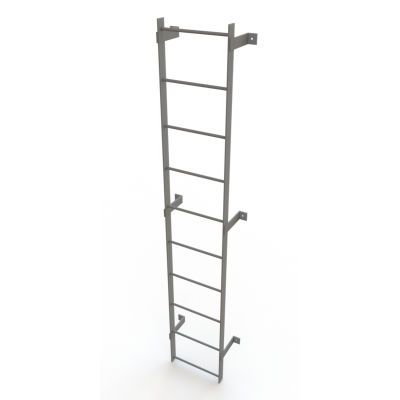 Ladders | Fixed Access Ladders | 10 Step Steel Standard Uncaged Fixed Access Ladder, Gray - WLFS0110 | 703610GY - GLOBALindustrial.com Escape Ladder, Wall Ladder, Steel Cage, Wood Ladder, Compact Living, Shade Structure, Steel Wall, Stairs Design, Material Handling