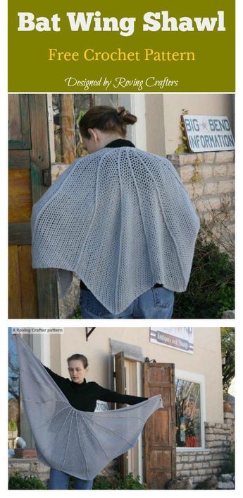 Bat Wing Shawl Free Crochet Pattern #freecrochetpattern #halloween #crochetshawl Crochet Bat Shawl Pattern Free, Crochet Bat Cape Pattern Free, Bat Cape Crochet, Dragon Wing Shawl Crochet Pattern, Batwing Shawl Crochet Pattern, Crochet Bat Blanket Pattern, Bat Scarf Crochet, Bat Wing Crochet Shawl, Bat Shawl Crochet