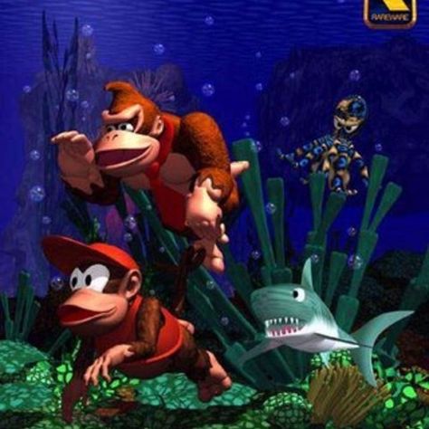 Aquatic Ambience - Donkey Kong Country by Breusera by Breusera, via SoundCloud Conceptual Illustrations, Don King, Diddy Kong, Donkey Kong Country, Retro Gaming Art, Super Mario Art, Nintendo Art, Mario Art, The Donkey