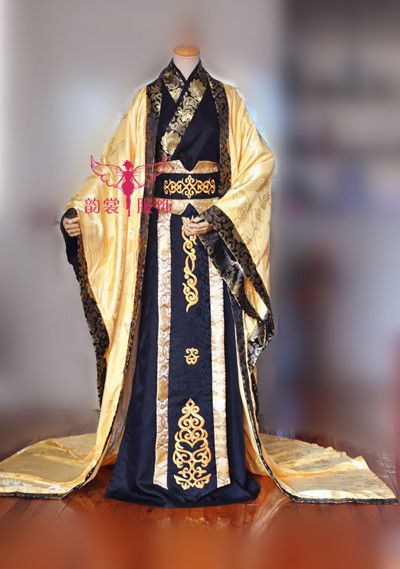 http://www.aliexpress.com/item/Gorgeous-Emperor-Black-Gold-Color-Male-Costume-for-Photography-COS-hanfu-Wide-Sleeve-Dragon-Pattern-Costume/32426300515.html?spm=2114.40010508.4.116.v5Tquq Red Chinese Wedding, Ancient Chinese Clothing, Traditional Chinese Dress, Wedding Costume, Chinese Wedding, Dragon Pattern, Poses References, Chinese Clothing, Traditional Fashion