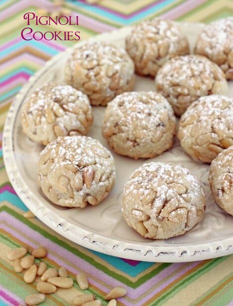 ITALIAN PIGNOLI COOKIES Pignoli Cookies, Italian Christmas Cookies, Italian Cookie Recipes, Italian Pastries, Pine Nut, Almond Paste, Italian Cookies, Cookie Tray, Holiday Cookie